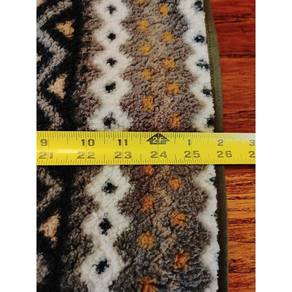 Old Navy Sherpa 1/4 Zip SHERPA UNISX S Fair Isle Aztec Fleece Sleeve POCKETS NWT - Picture 10 of 13